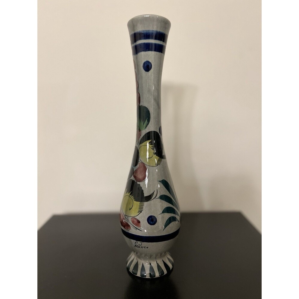 15” Tonalá Mexican Folk Art Vase/Vessel P J Mexico Jalisco Mexico